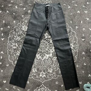 Miaou Black Lace-Up Women’s Pants